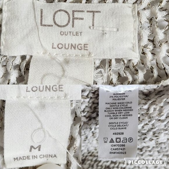 Loft Outlet Lounge Women's Gray Hi-Lo Lounge Top Size M - Picture 9 of 9